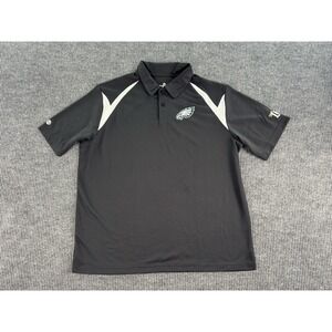 Philadelphia Eagles Shirt Men Extra Large Black White Holloway NFL Golf Polo